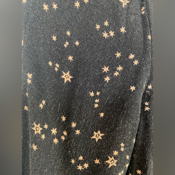 Reformation Dress Valentine Black Star PrintSweetheart Neck Mini Dress Size 2P - Picture 11 of 14